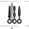 Kit de 3 dilatadores anales de silicona Slip, Slide y Slim